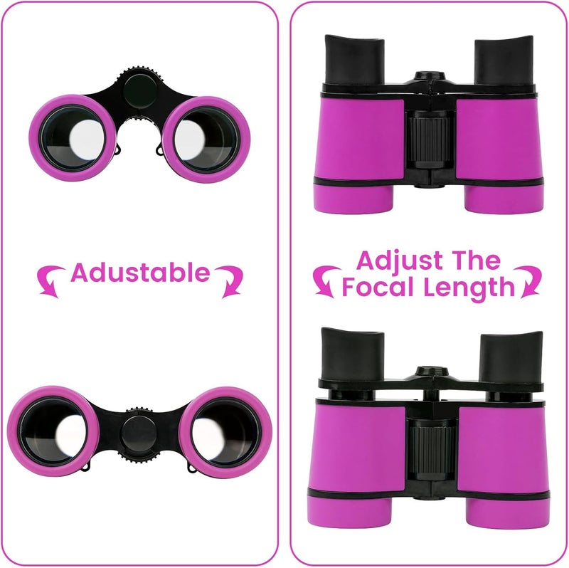 DR ANISON Binoculars for Kids Toy Binoculars Set for Age 3-12 Years Old Boys Girls Outside Play, Bird Watching, Camping, Educational Learning, Birthday Presents - Image 4